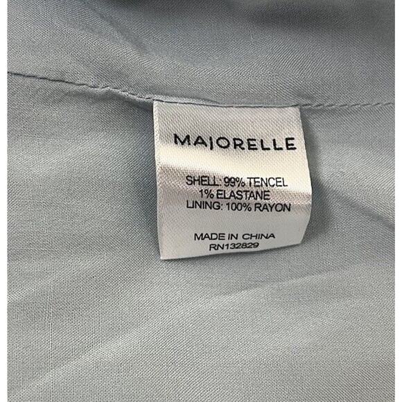 MAJORELLE Oakwood Belted Blazer Mini Dress in Powder Blue Deep V-Neck Size XL - Picture 7 of 7